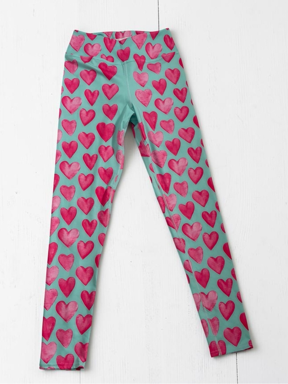 Fiercepulse Pink Heart Leggings